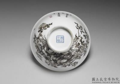 图片[3]-Bowl with ink peonies in painted enamels, Qing dynasty, Yongzheng reign (1723-1735)-China Archive